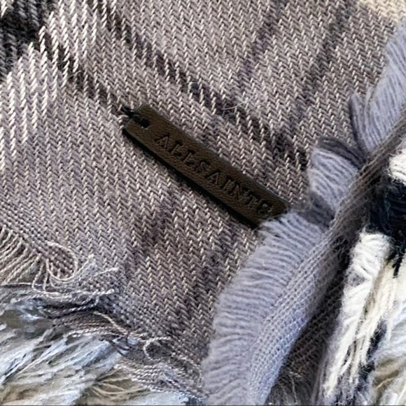 ALL SAINTS WOVEN PLAID SCARF - Picture 5 of 6